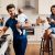 Husband cooking and taking care of kids